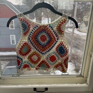 Altar’d State Cropped-Knit Tank